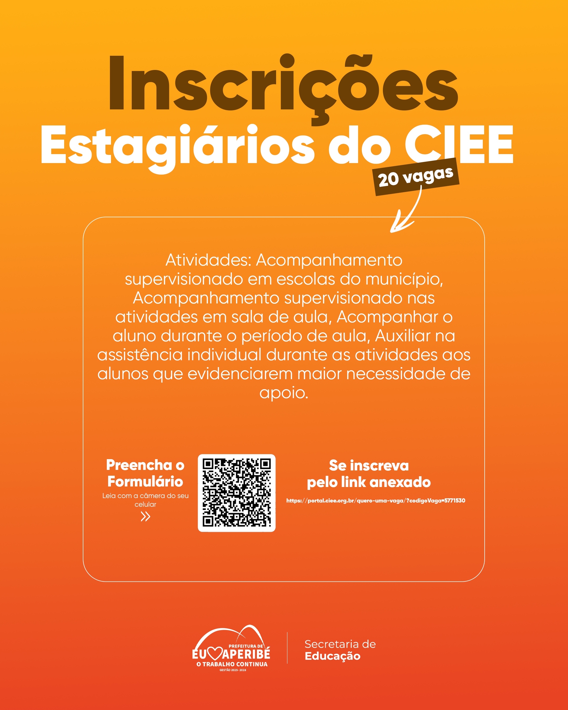 Inscrição - Vagas para Estagiários do CIEE