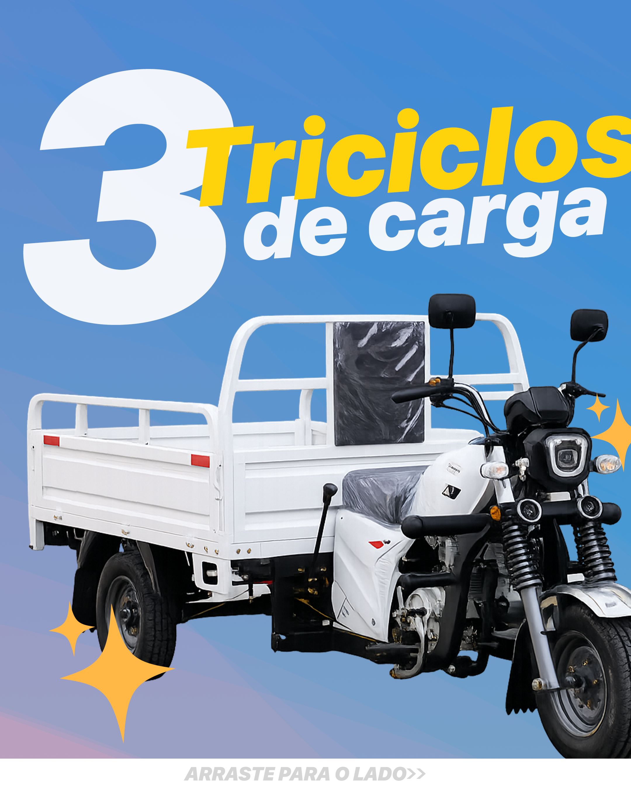 Pref recebe 3 triciclos de carga novinhos